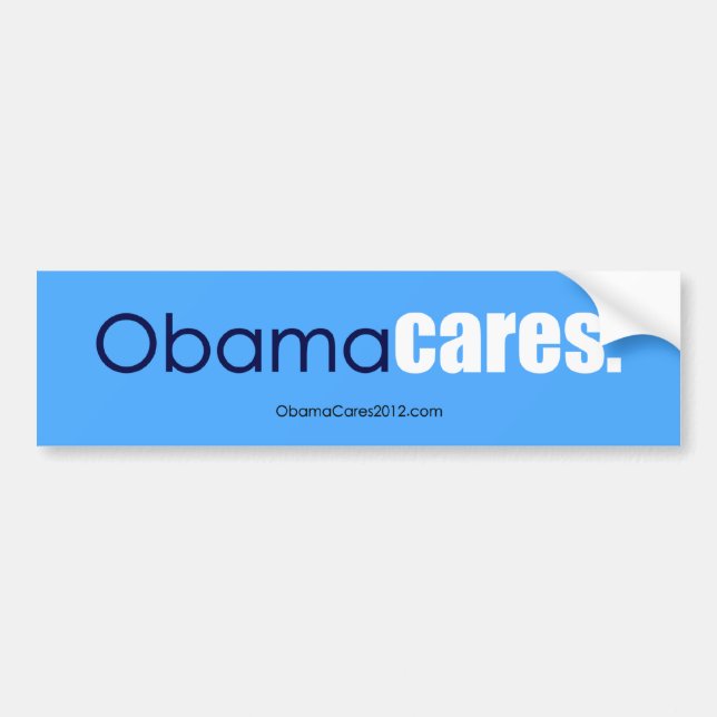 Autocollant De Voiture Soins d'Obama, période. Adhésif pour pare-chocs (Devant)