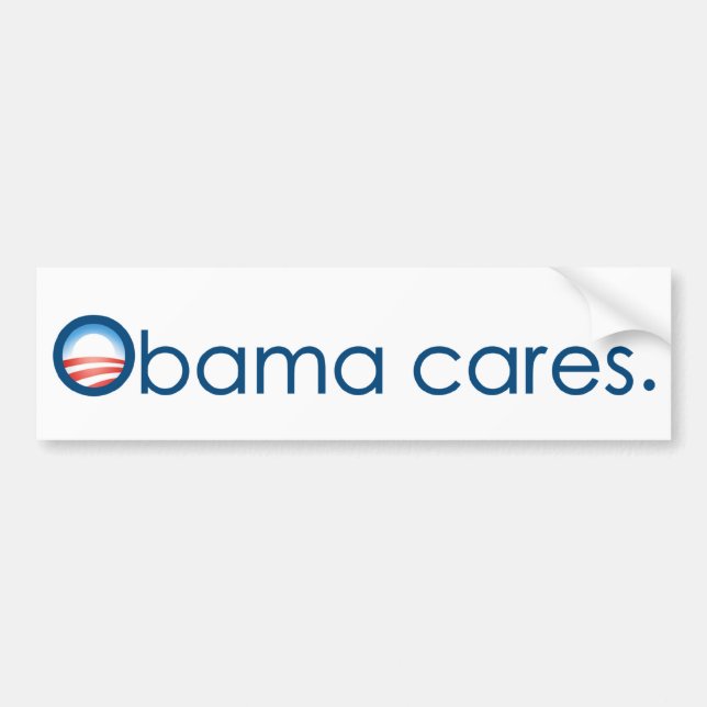 Autocollant De Voiture Soins d'Obama, période. Adhésif pour pare-chocs (Devant)
