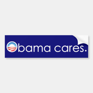 Autocollant De Voiture Soins d'Obama, période. Adhésif pour pare-chocs