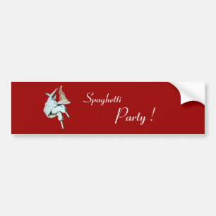 Autocollant De Voiture SOIRÉE SPAGHETTIS CUISINE ITALIENNE, RESTAURANT ro