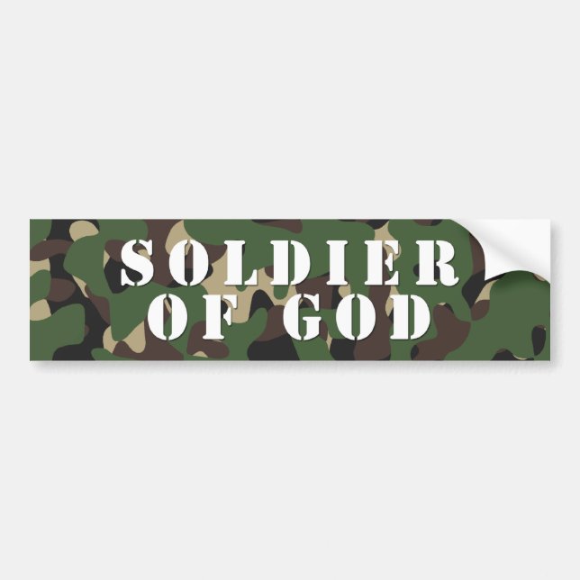 Autocollant De Voiture Soldat De Dieu (Devant)