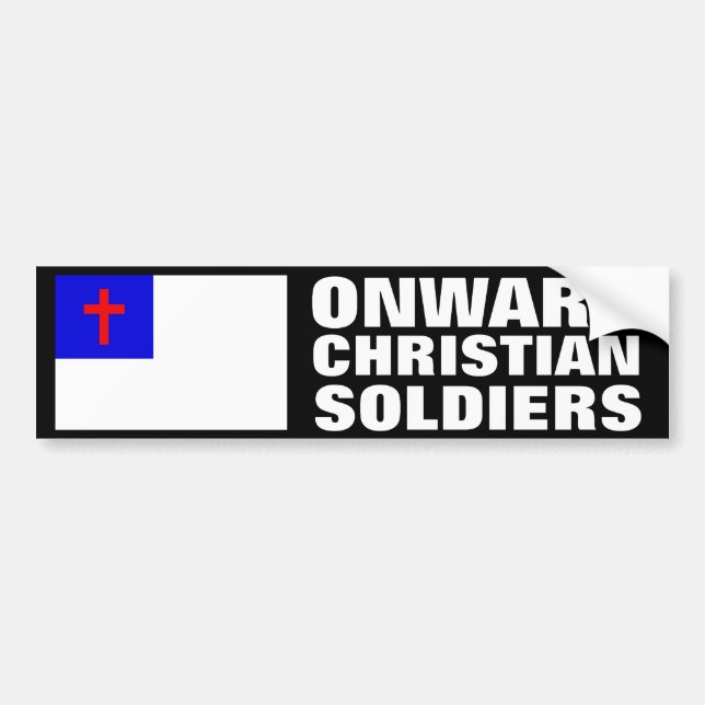 Autocollant De Voiture Soldats chrétiens en avant (Devant)
