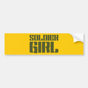 AUTOCOLLANT DE VOITURE SOLDIER GIRL