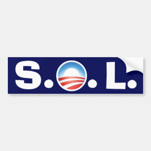 Autocollant De Voiture Solénoïde Obama - thé allant gagner
