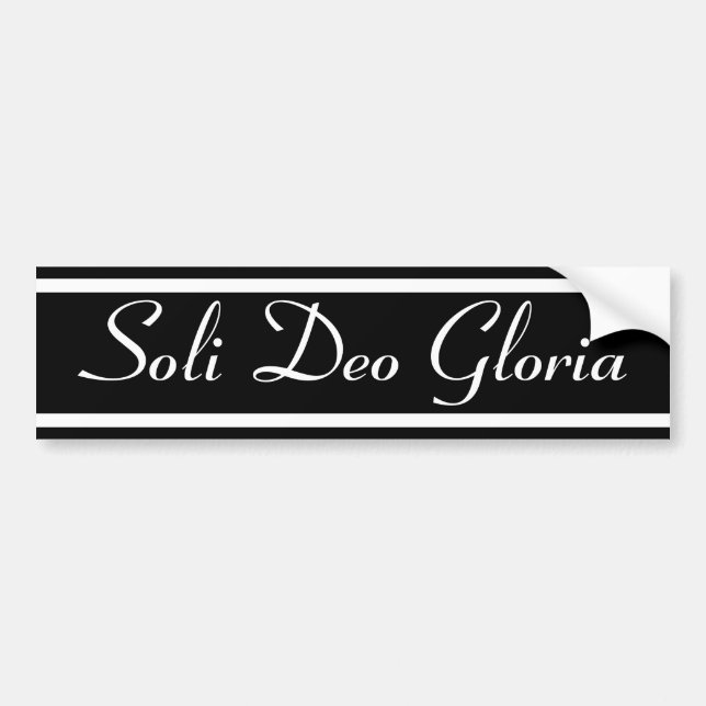 Autocollant De Voiture Soli Deo Gloria (Devant)
