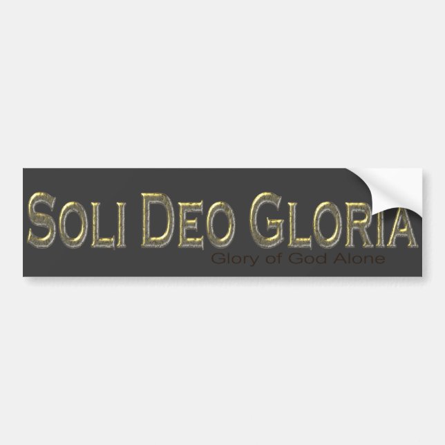 Autocollant De Voiture Soli Deo Gloria (Devant)