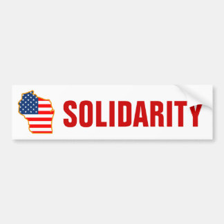 Autocollant De Voiture Solidarité avec des travailleurs du Wisconsin