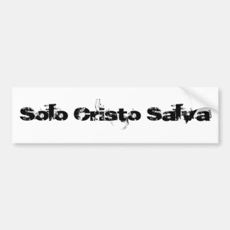 Autocollant De Voiture Solo Cristo Salva