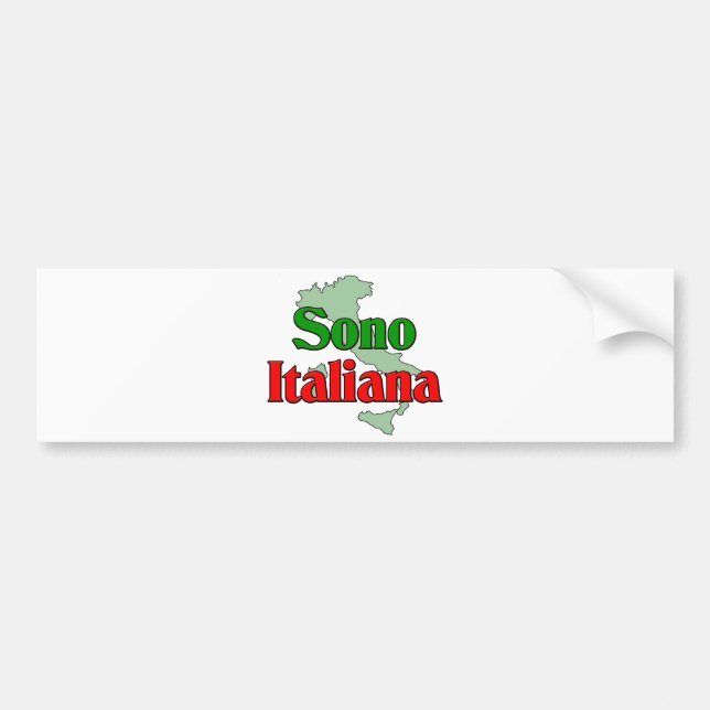 Autocollant De Voiture Sono Italiana (Devant)