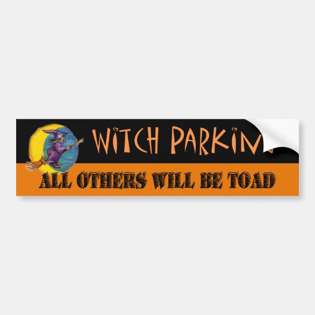 Autocollant De Voiture Sorcière garant Bumpersticker (Devant)