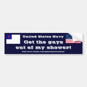 Autocollant De Voiture Sortez les gays de ma douche !