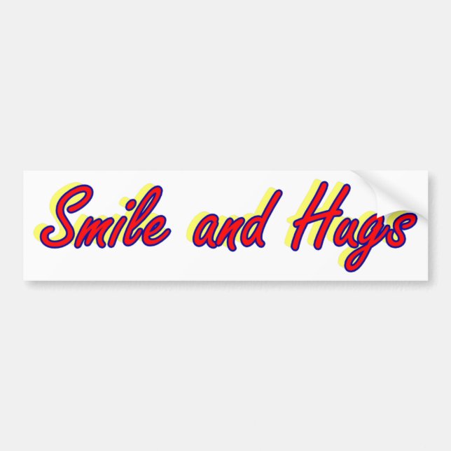 Autocollant De Voiture Sourire et étreintes (Devant)