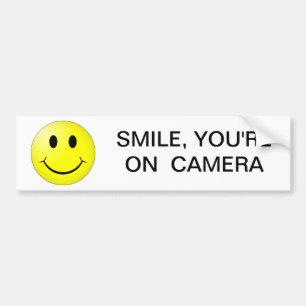 Autocollant De Voiture SOURIRE, VOUS êtes SUR L'APPAREIL-PHOTO