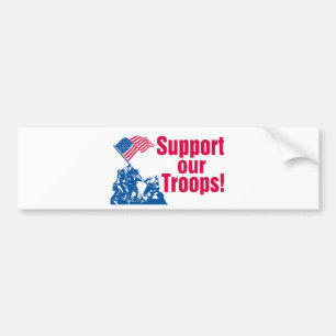 Autocollant De Voiture Soutenez notre adhésif pour pare-chocs de troupes