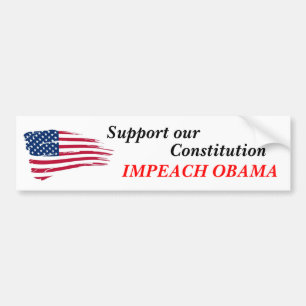 Autocollant De Voiture Soutenez notre constitution, attaquez Obama