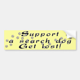Autocollant De Voiture Soutenez un adhésif pour pare-chocs de chien de