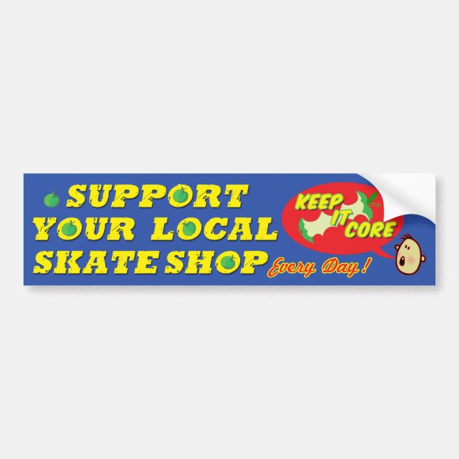 Autocollant De Voiture Soutenez votre adhésif pour pare-chocs local de (Devant)
