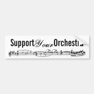 Autocollant De Voiture Soutenez votre orchestre