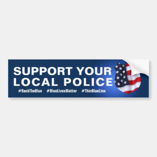 Autocollant De Voiture Soutenez votre sticleur pare-chocs de police local