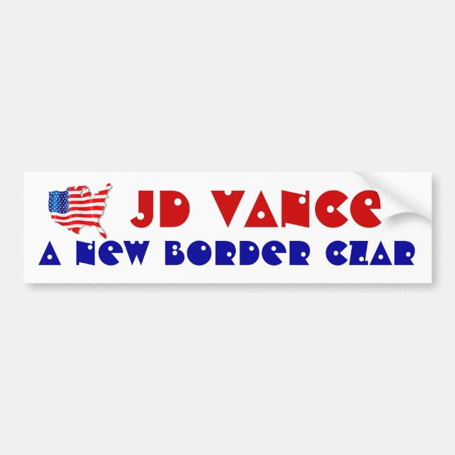 AUTOCOLLANT DE VOITURE SOUTENIR JD VANCE UNE NOUVELLE FRONTIÈRE CZAR USA! (Devant)