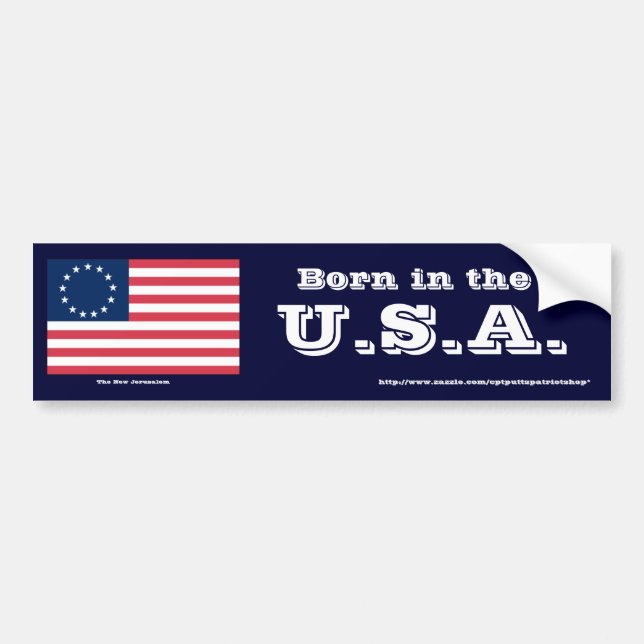 Autocollant De Voiture Soutenu aux Etats-Unis (Devant)
