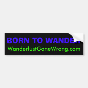 Autocollant De Voiture SOUTENU POUR ERRER, WanderlustGoneWrong.com