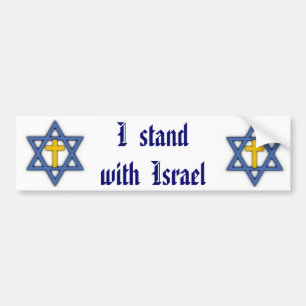 Autocollant De Voiture Soutien juif chrétien de l'Israël