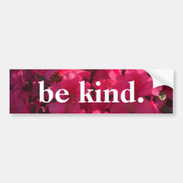 Autocollant De Voiture soyez aimable - bumpersticker floral