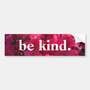 Autocollant De Voiture soyez aimable - bumpersticker floral