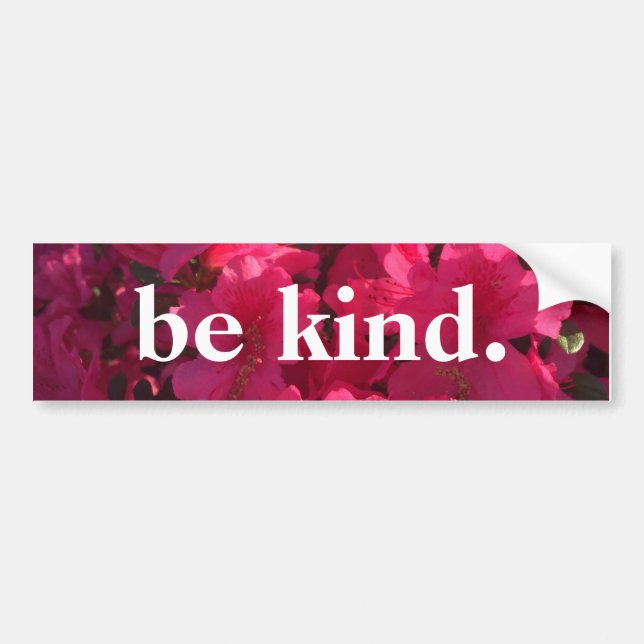 Autocollant De Voiture soyez aimable - bumpersticker floral (Devant)