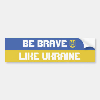 Autocollant De Voiture Soyez courageux comme l'Ukraine