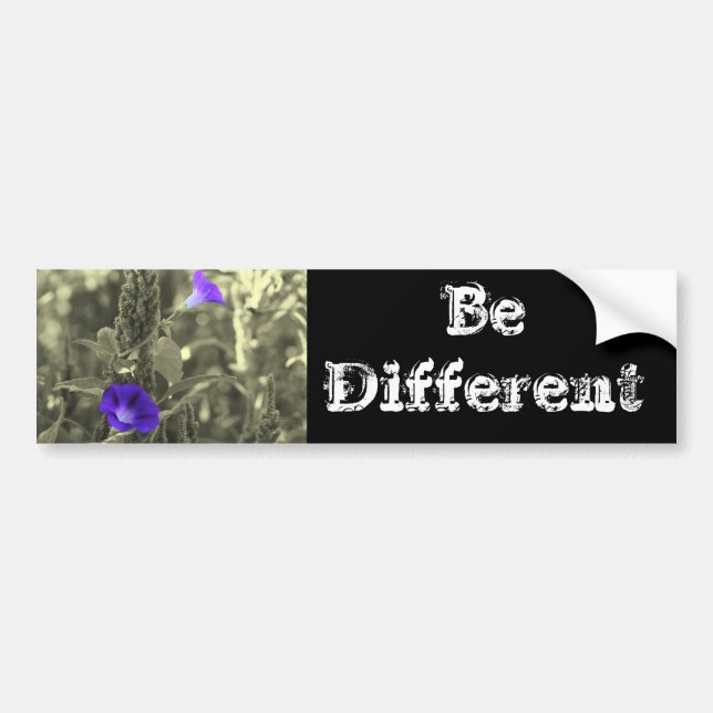 Autocollant De Voiture Soyez différent Sticker pare-chocs Inspirationnel (Devant)