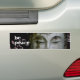Autocollant De Voiture "Soyez la paix" Bouddha serein (noir/blanc) (On Car)