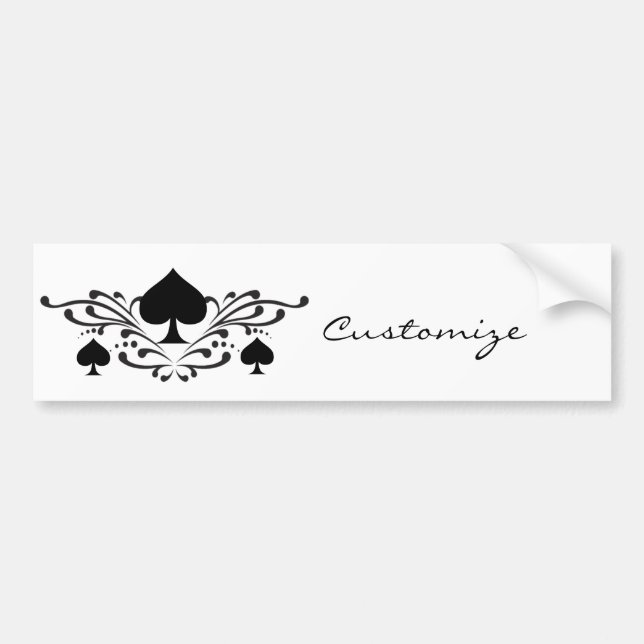 Autocollant De Voiture Spades noires spirales de style tatouage Thunder_C (Devant)