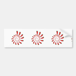 Autocollant De Voiture Spirale de Pepper Diva Rouge