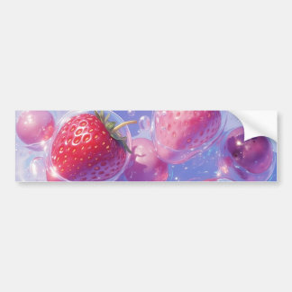 Autocollant De Voiture Splash de raisins de fraise