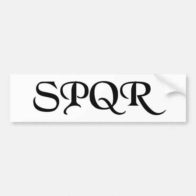 AUTOCOLLANT DE VOITURE SPQR (Devant)