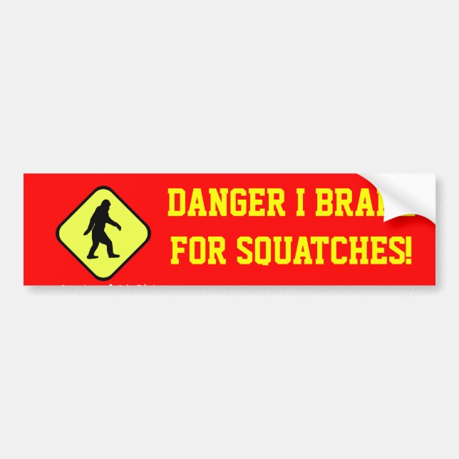 Autocollant De Voiture Squatches de danger en avant (Devant)