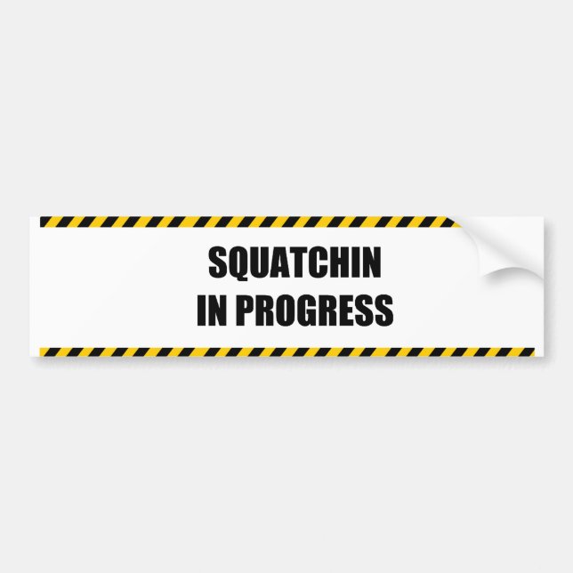 Autocollant De Voiture Squatchin en cours (Devant)