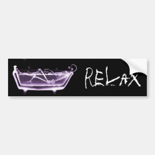 AUTOCOLLANT DE VOITURE SQUELETTE DE VISION DE RAYON X DE BAIGNOIRE -