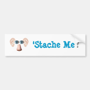 Autocollant De Voiture 'Stache-Moi !
