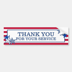 Autocollant De Voiture Stars Stripes Patriotique Vétérinaire Merci