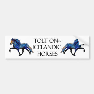 Autocollant De Voiture Stary Night Charismatic Tolting cheval islandais