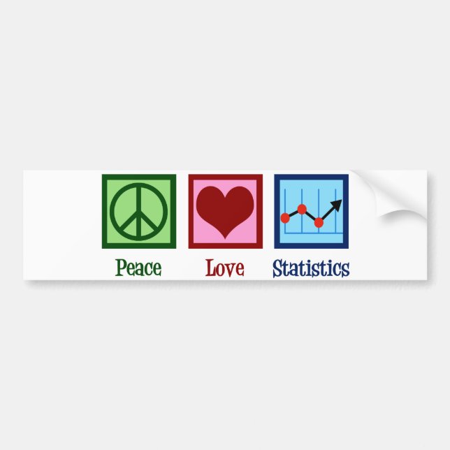 Autocollant De Voiture Statistiques de l'amour pour la paix (Devant)