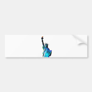 Autocollant De Voiture Statue bleue de Lady Liberty