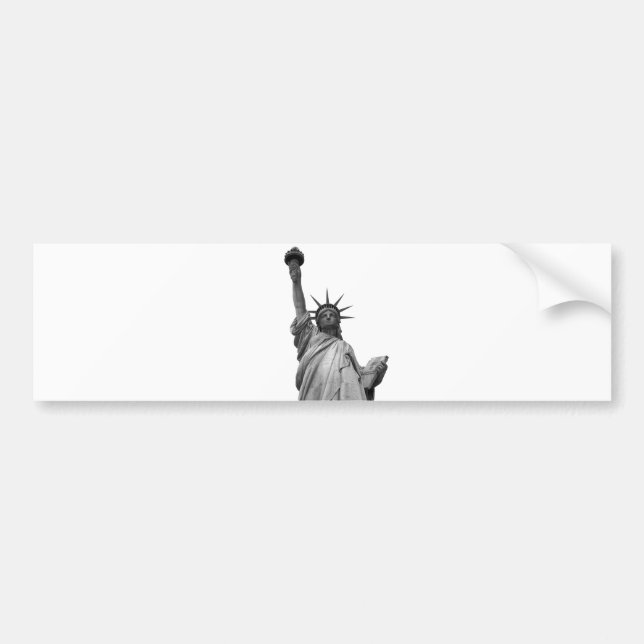 Autocollant De Voiture Statue noire et blanche de la Liberté (Devant)