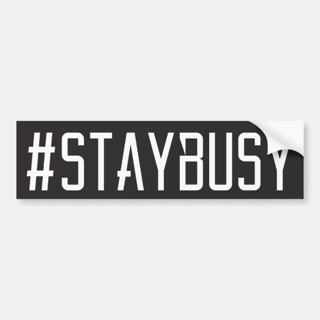 AUTOCOLLANT DE VOITURE #STAYBUSY (Devant)