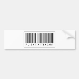 Autocollant De Voiture Steward (hôtesse de l'air) de code barres