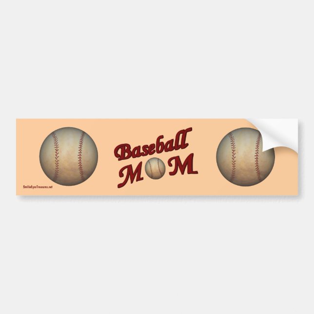 Autocollant De Voiture Stick de baseball Maman mignonne pare-chocs (Devant)