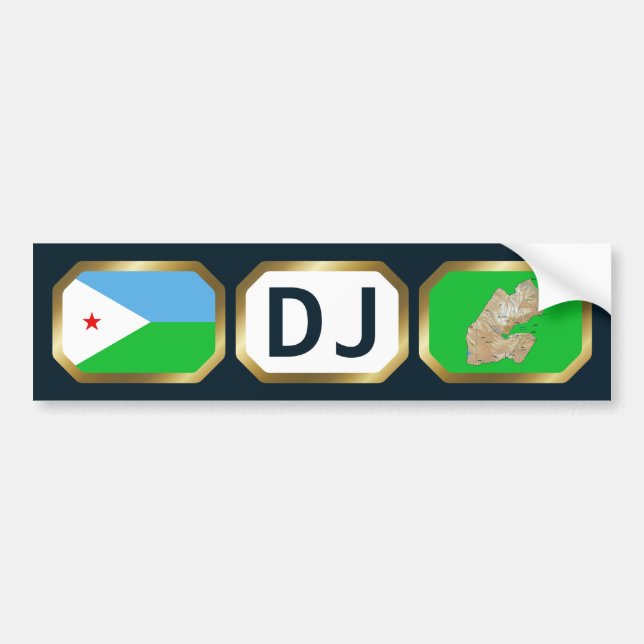 Autocollant De Voiture Stick pare-chocs du code de la carte du drapeau de (Devant)